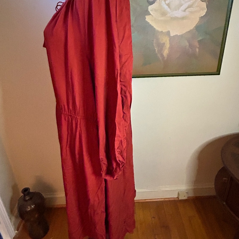 Old Navy Rust color Casual with Bishop Sleeves - Picture 3 of 6
